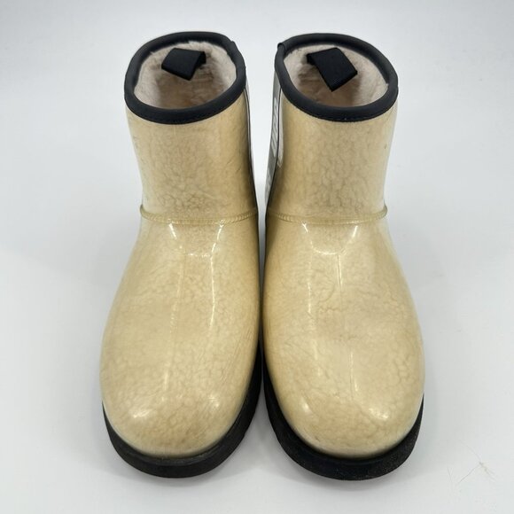 UGG BOOTIES SHOES classic clear mini ankle waterproof winter snow ivory logo 10 - Picture 2 of 10